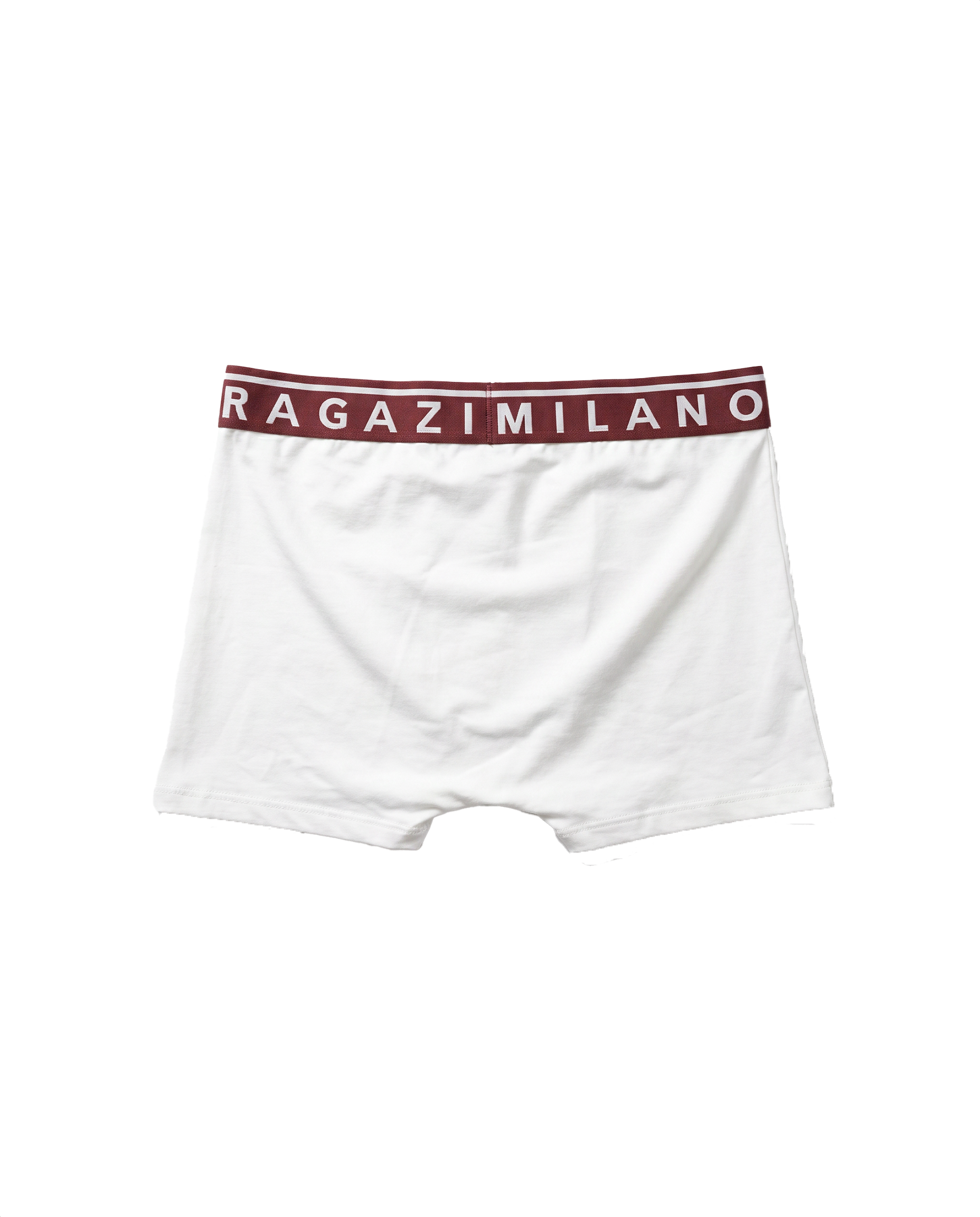 Boxer bianchi RAGAZI MILANO - elastico bordeaux scritta GENTILUOMO