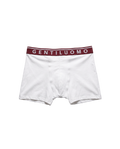 Boxer bianchi RAGAZI MILANO - elastico bordeaux scritta RAGAZI MILANO