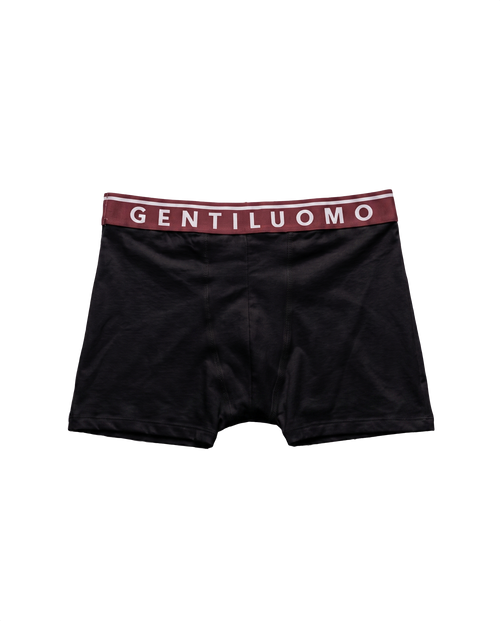 Boxer neri RAGAZI MILANO - elastico bordeaux scritta GENTILUOMO