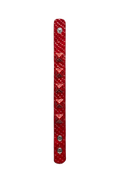 Bracciale pitone rosso lucido borchiato aperto